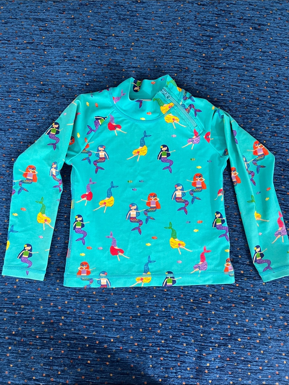 Hanna Andersson Turquoise Mermaid Print Rashguard size 5 or 110cm